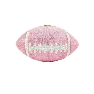 Pink crystal Football purse